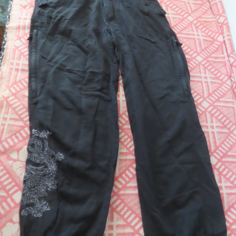 Vtg Triple Five Soul Pants Men Sz 38 (37X33) Parachute Cargo Y2K skater dragon